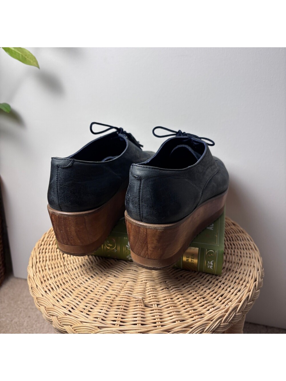 Five Worlds Blue Leather Platform Loafers - Picture 4 of 8